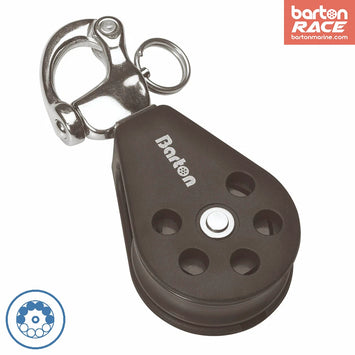 Size 3 45mm Ball Bearing Pulley Block Single With Snap Shackle