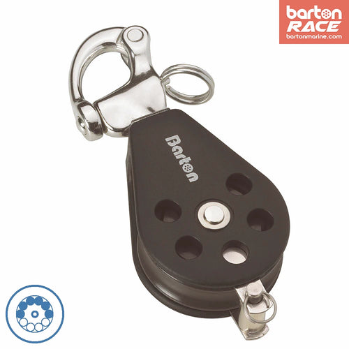 Size 3 45mm Ball Bearing Pulley Block Single Snap Shackle & Becket