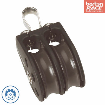 Size 3 45mm Ball Bearing Pulley Block Double Block Fixed Eye