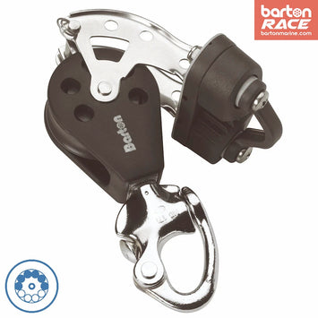 Size 3 45mm Ball Bearing Pulley Block Single Snap Shackle Becket & Cam