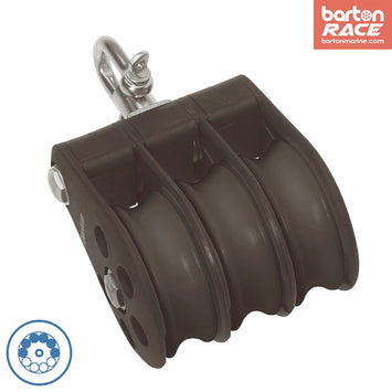 Size 5 54mm Ball Bearing Pulley Block Triple Swivel