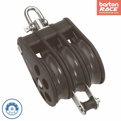Size 5 54mm Ball Bearing Pulley Block Triple Swivel Becket
