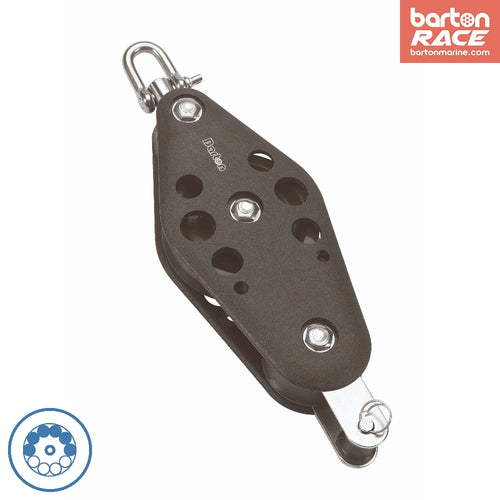 Size 5 38/64mm Ball Bearing Pulley Block Fiddle Swivel & Becket