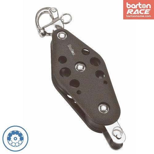 Size 5 38/64mm Ball Bearing Pulley Block Fiddle Snap Shackle & Becket