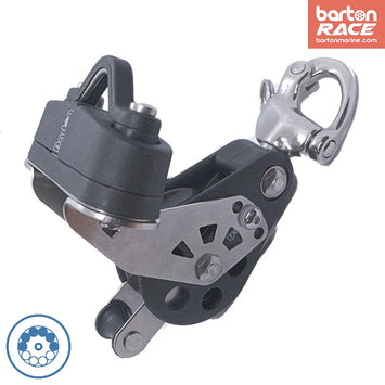 Size 5 38/64mm Ball Bearing Pulley Block Fiddle Snap Shackle Becket & Cam