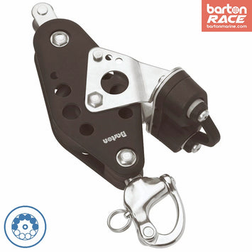 Size 5 38/64mm Ball Bearing Pulley Block Fiddle Snap Shackle Becket & Cam