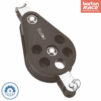 Size 6 64mm Ball Bearing Pulley Block Single Fixed Eye & Becket