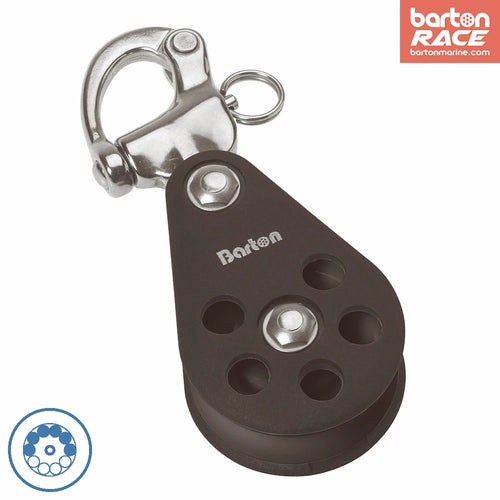 Size 6 64mm Ball Bearing Pulley Block Single Snap Shackle