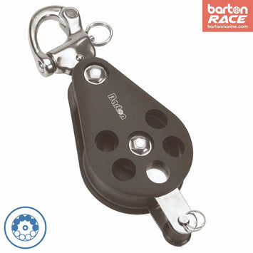 Size 6 64mm Ball Bearing Pulley Block Single Snap Shackle & Becket