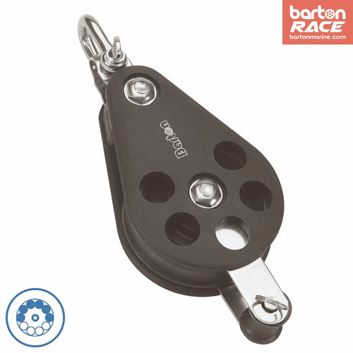 Size 7 70mm Ball Bearing Pulley Block Single Reverse Shackle & Becket