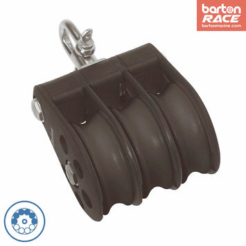 Size 7 70mm Ball Bearing Pulley Block Triple Swivel
