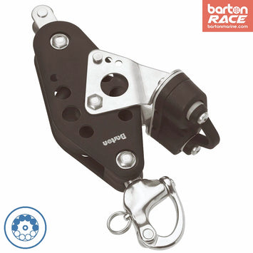 Size 7 44/72mm Fiddle Ball Bearing Pulley Block Snap Shackle Becket & Cam