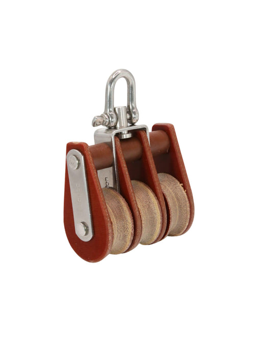 TUPHblox – Tufnol Triple Block With Swivel – 30mm (1 1/8″) T01330