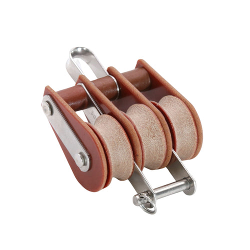 TUPHblox – Tufnol Triple Block With Bow + Becket – 45mm (1 3/4″) T03311