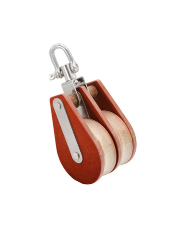TUPHblox – Tufnol Double Block With Swivel – 64mm (2 1/2″) T06230