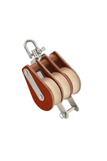 TUPHblox –  Tufnol Triple Block With Swivel + Becket – 64mm (2 1/2″) T06331