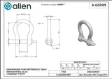 Allen公式図面・取扱説明書 (A-622105)