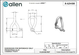Allen公式図面・取扱説明書 (A-624108)