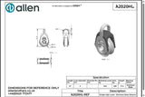 Allen公式図面・取扱説明書 (A2020HL)