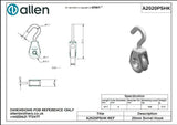 Allen公式図面・取扱説明書 (A2020PSHK)
