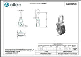 Allen公式図面・取扱説明書 (A2020SC)
