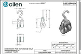 Allen公式図面・取扱説明書 (A2022PSHK)
