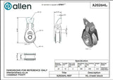 Allen公式図面・取扱説明書 (A2026HL)