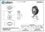 Allen公式図面・取扱説明書 (A2030LZ)