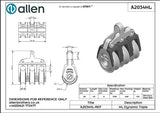 Allen公式図面・取扱説明書 (A2034HL)