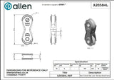 Allen公式図面・取扱説明書 (A2038HL)