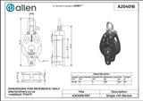 Allen公式図面・取扱説明書 (A20401B)
