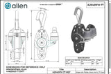Allen公式図面・取扱説明書 (A20401FH-77)