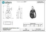 Allen公式図面・取扱説明書 (A20401HL)