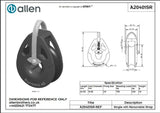 Allen公式図面・取扱説明書 (A20401SR)