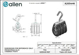 Allen公式図面・取扱説明書 (A2054HK)