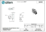 Allen公式図面・取扱説明書 (A2123)
