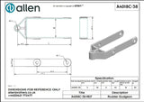 Allen公式図面・取扱説明書 (A4018C-38)