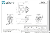 Allen公式図面・取扱説明書 (A4876)