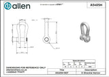 Allen公式図面・取扱説明書 (A5405N)