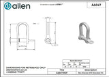 Allen公式図面・取扱説明書 (A6047)