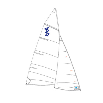 420用 メインセイル＋ジブセット (420 MAINSAIL + JIB SET) — Optiparts official product image