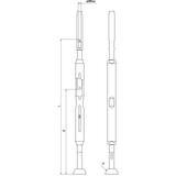 StBターンバックル 1/4インチ スウェージ端末／ステムボール R11・ワイヤー径3 mm用
