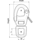 Seldén 307-440-01R 公式寸法図（寸法記号は仕様表を参照）