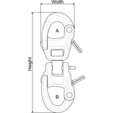 Seldén 307-440-10R 公式寸法図（寸法記号は仕様表を参照）