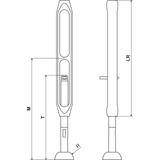青銅ボディ・ターンバックル 1/4インチ 片側端末なし／ステムボール R11
