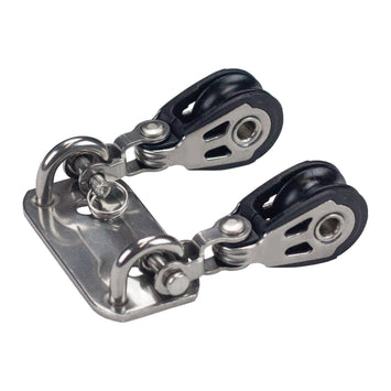 Laser／ILCA用 20 mmボールベアリングブロック付きプレート (BLOCK PLATE WITH 20 MM BALL BEARING BLOCKS) — Optiparts official product image