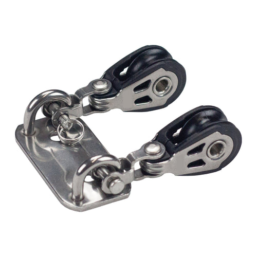 Laser／ILCA用 20 mmボールベアリングブロック付きプレート (BLOCK PLATE WITH 20 MM BALL BEARING BLOCKS) — Optiparts official product image