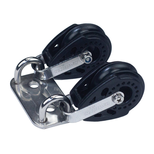 Laser／ILCA用 Harken 29 mmブロック付きプレート (BLOCK PLATE WITH 29 MM HARKEN BLOCKS) — Optiparts official product image