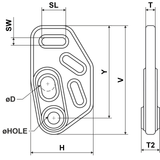Seldén 546-450R — メーカー寸法・構造図