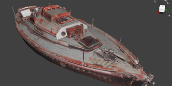 Robship 3D scaning boatcover 3D modeling
